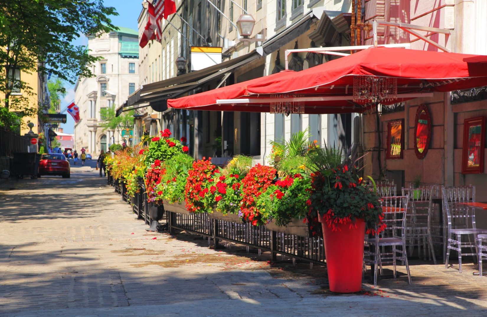 Outdoor patio in Quebec City