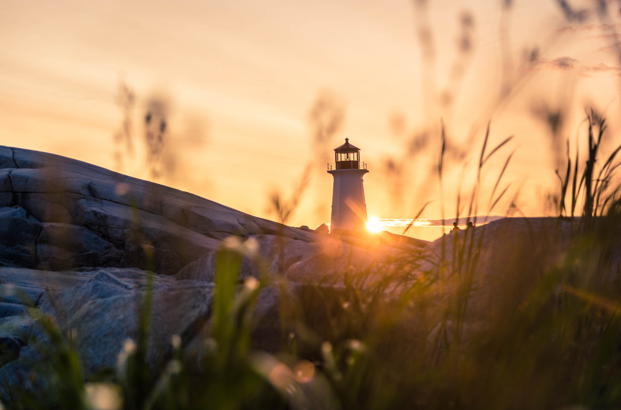 Nova Scotia lighthouse at sunrise