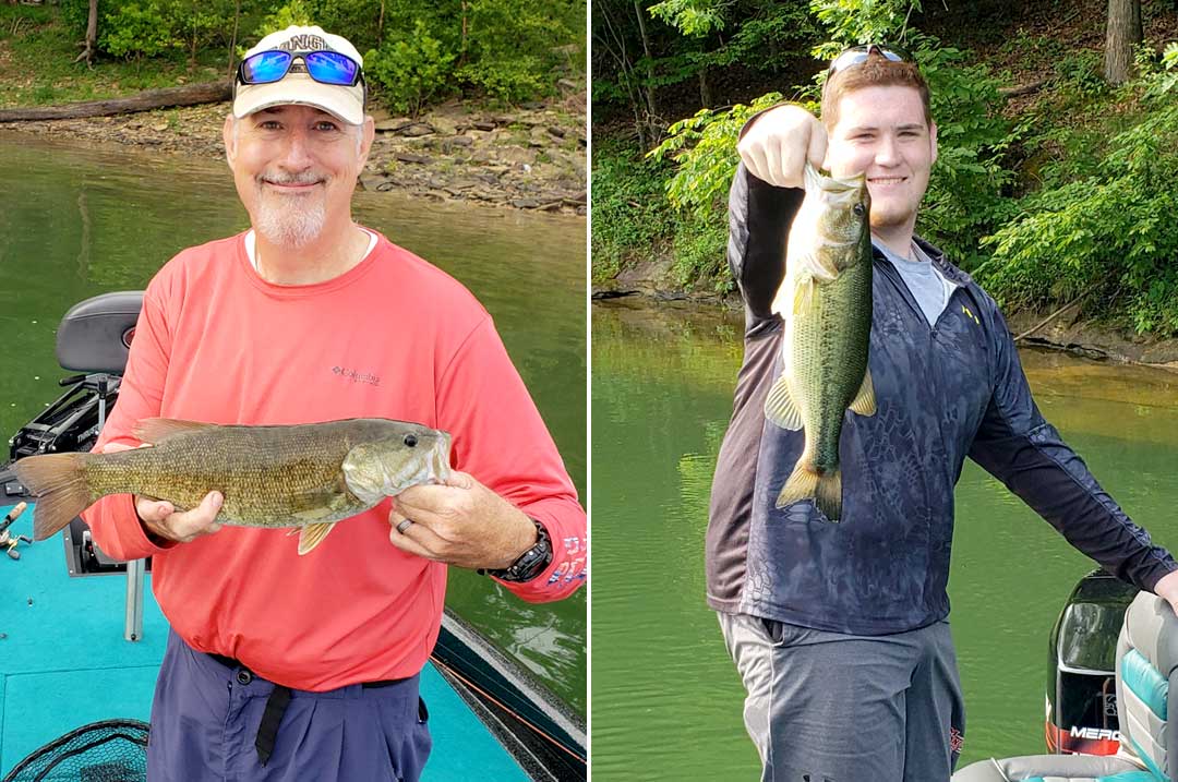 father and son on a fishing trip